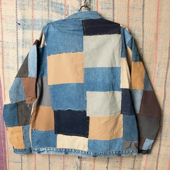 Custom upcycled patchwork carhartt chore jacket - Picture 2 of 8